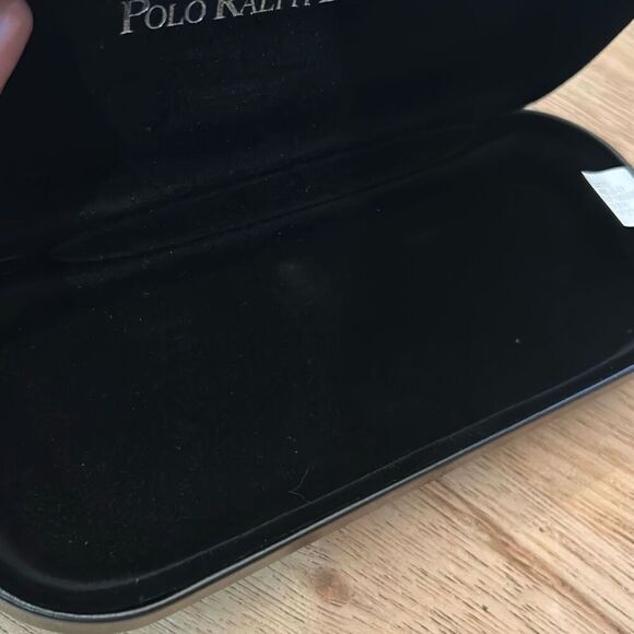 Polo Ralph Lauren eyeglasses/sunglass case clam shell black hard case - Picture 4 of 6